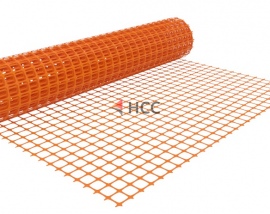 Сетка оградительная пластиковая оранжевая 2х50 гофрированная перфорированная